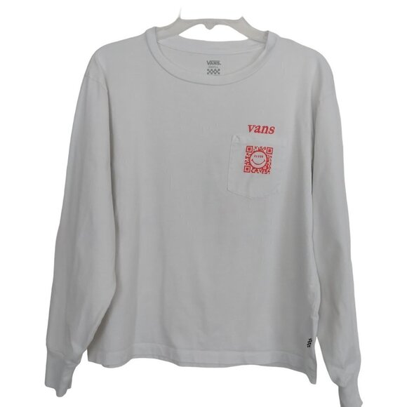 Vans | Worldly Blousant Long Sleeve Graphic Tee Shirt White | Size S - Picture 4 of 10